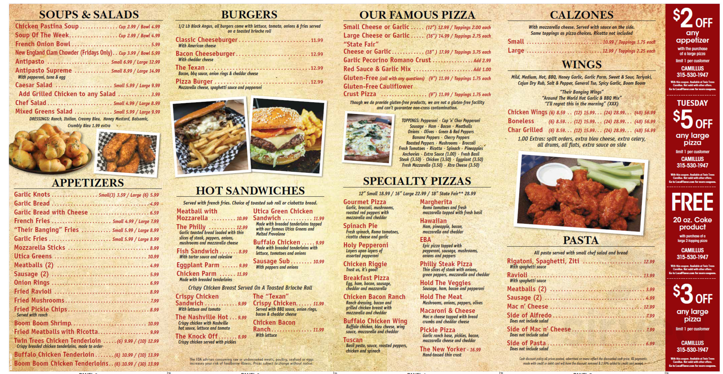 Twin Trees menus in Camillus, New York, United States