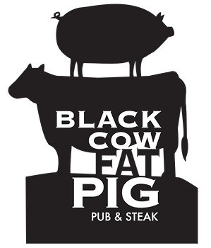 Black Cow Fat Pig Pub & Steak Logo in Norfolk, Nebraska