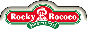 Rocky Rococo Pan Style Pizza Logo in Madison, Wisconsin
