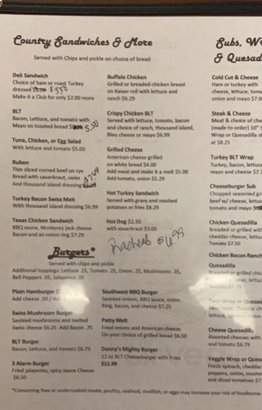 Nana's Country Kitchen menu in Towanda, Pennsylvania, USA