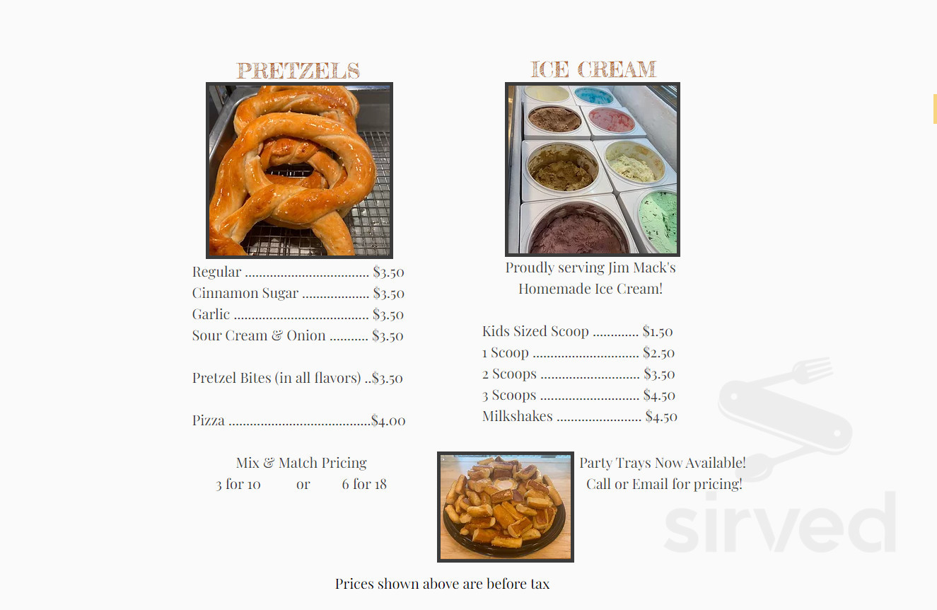 Dutch Country HandRolled Soft Pretzels menus in Mount Joy