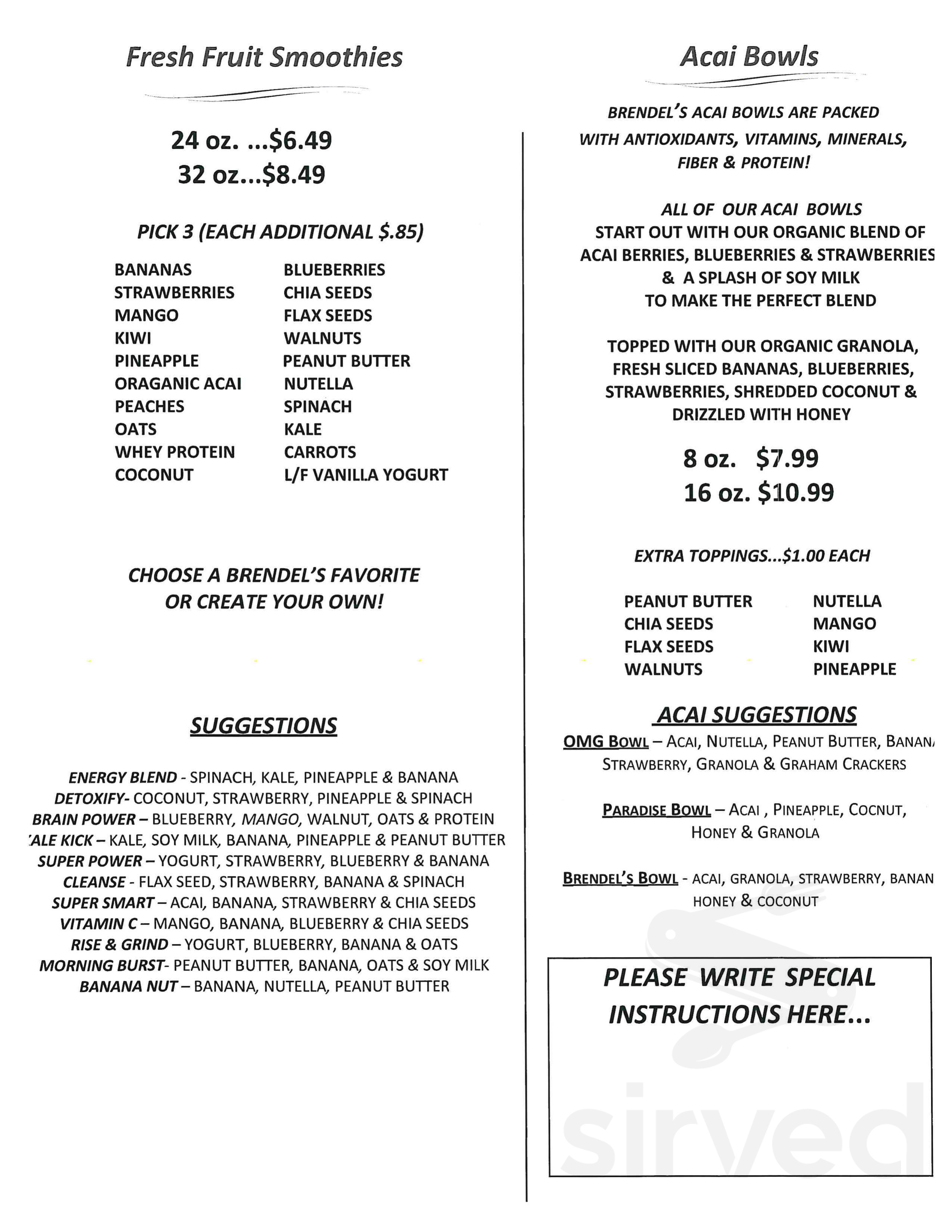 Brendel's BagelsCatering Long Island menu in Huntington, New York, USA