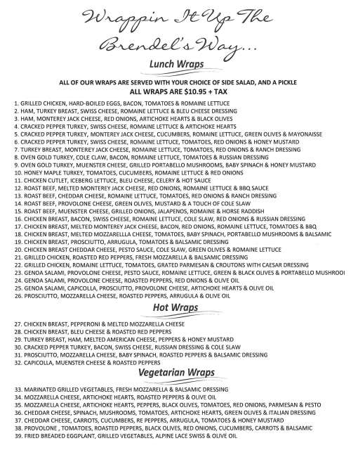 Brendel's BagelsCatering Long Island menu in Huntington, New York, USA