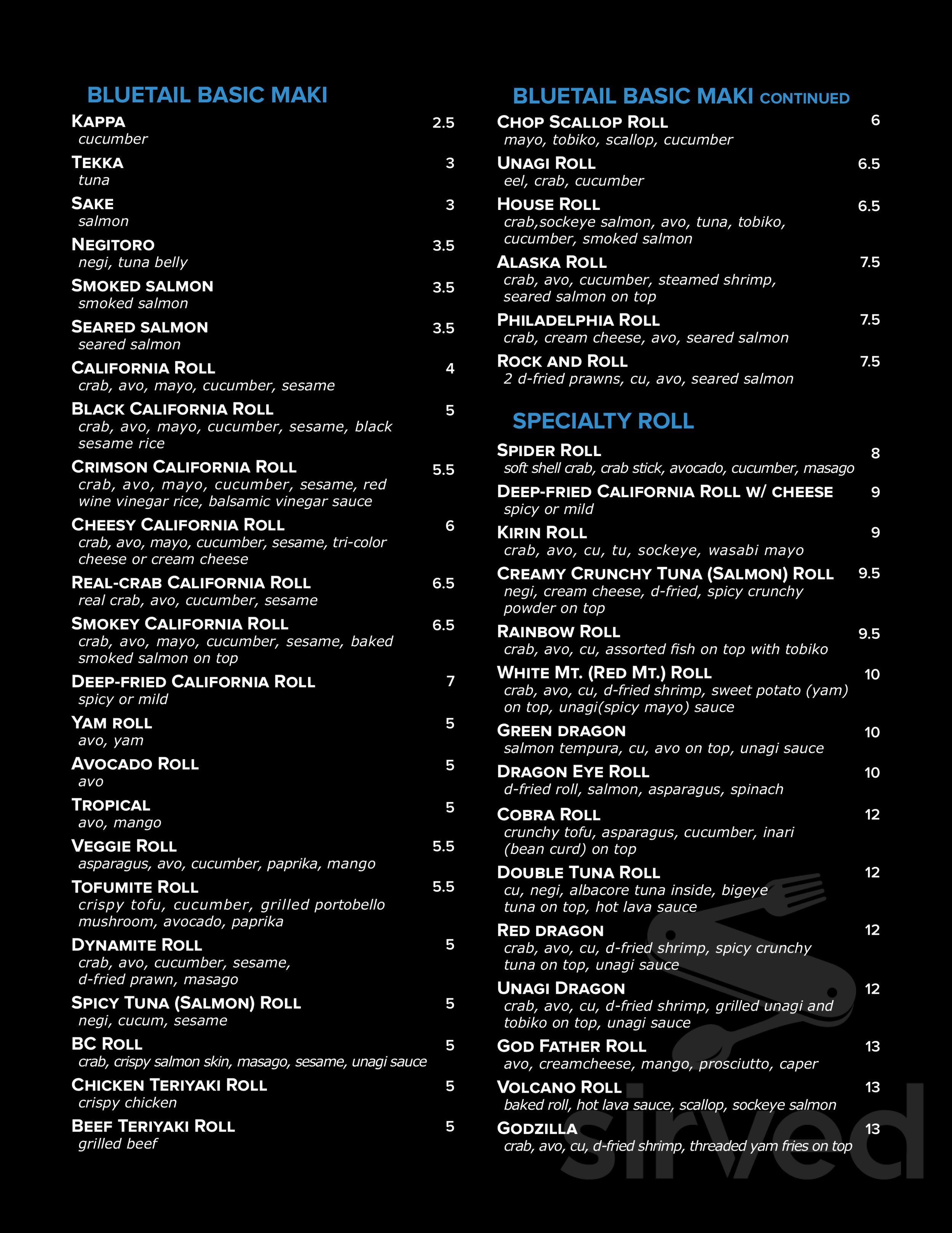 bluetail sushi canada bluetail sushi canada