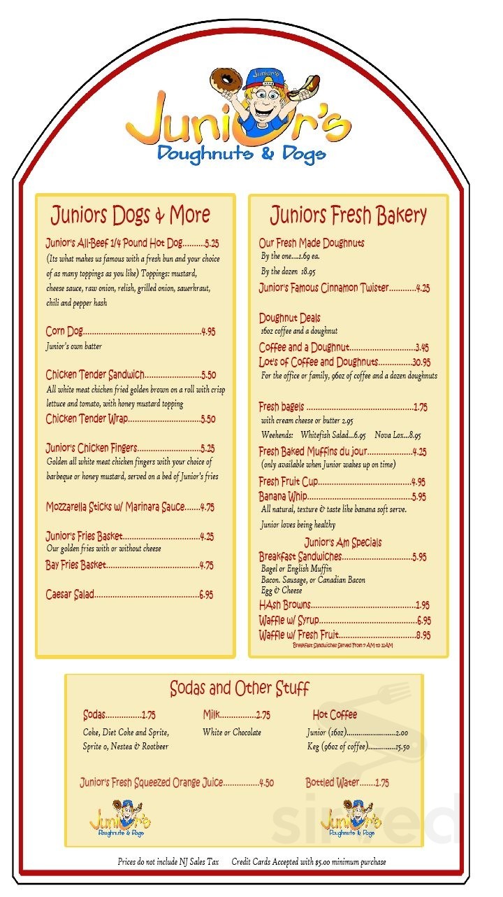 Juniors doughnuts hotsell and dogs