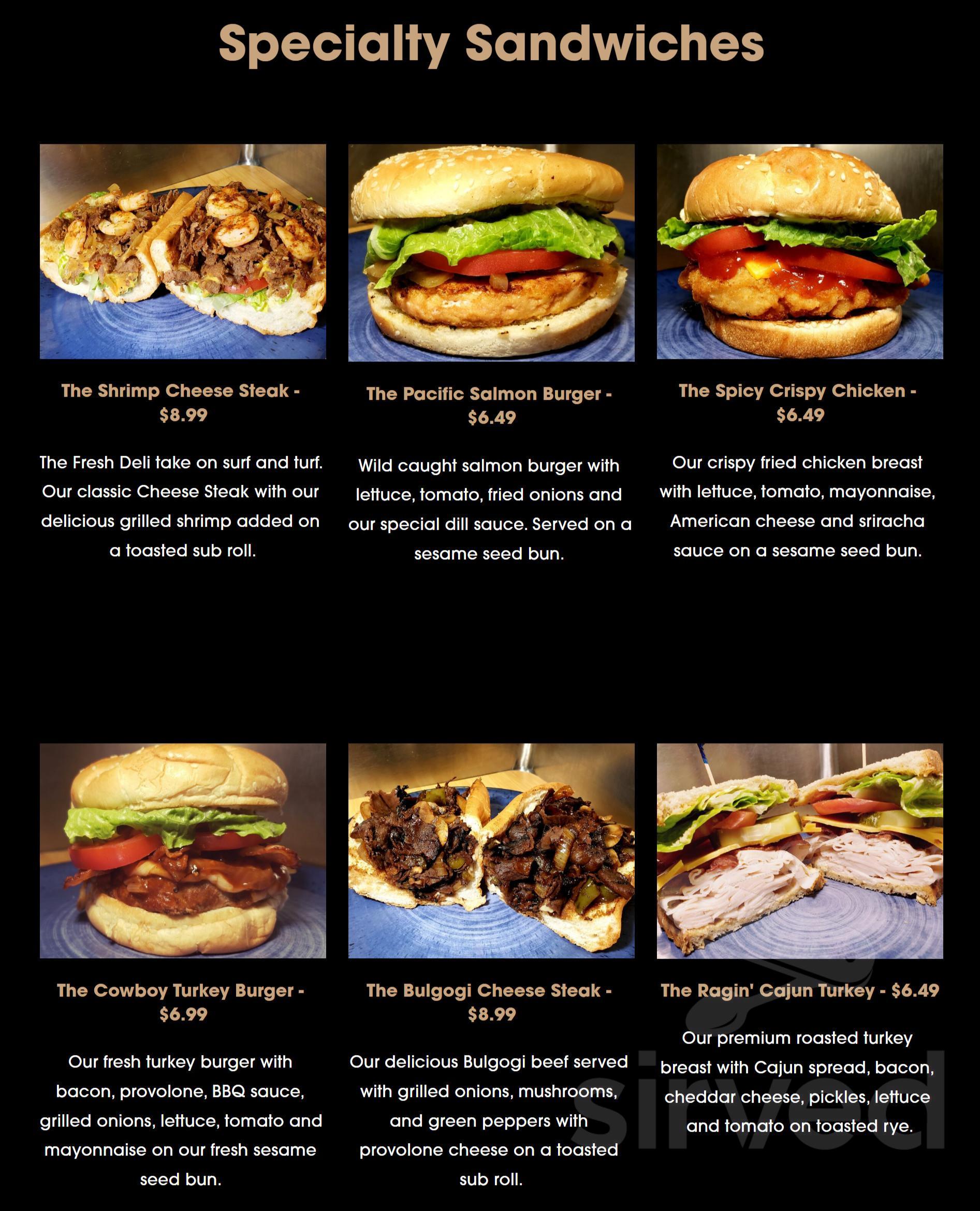 The Fresh Deli menu in Hyattsville, Maryland, USA