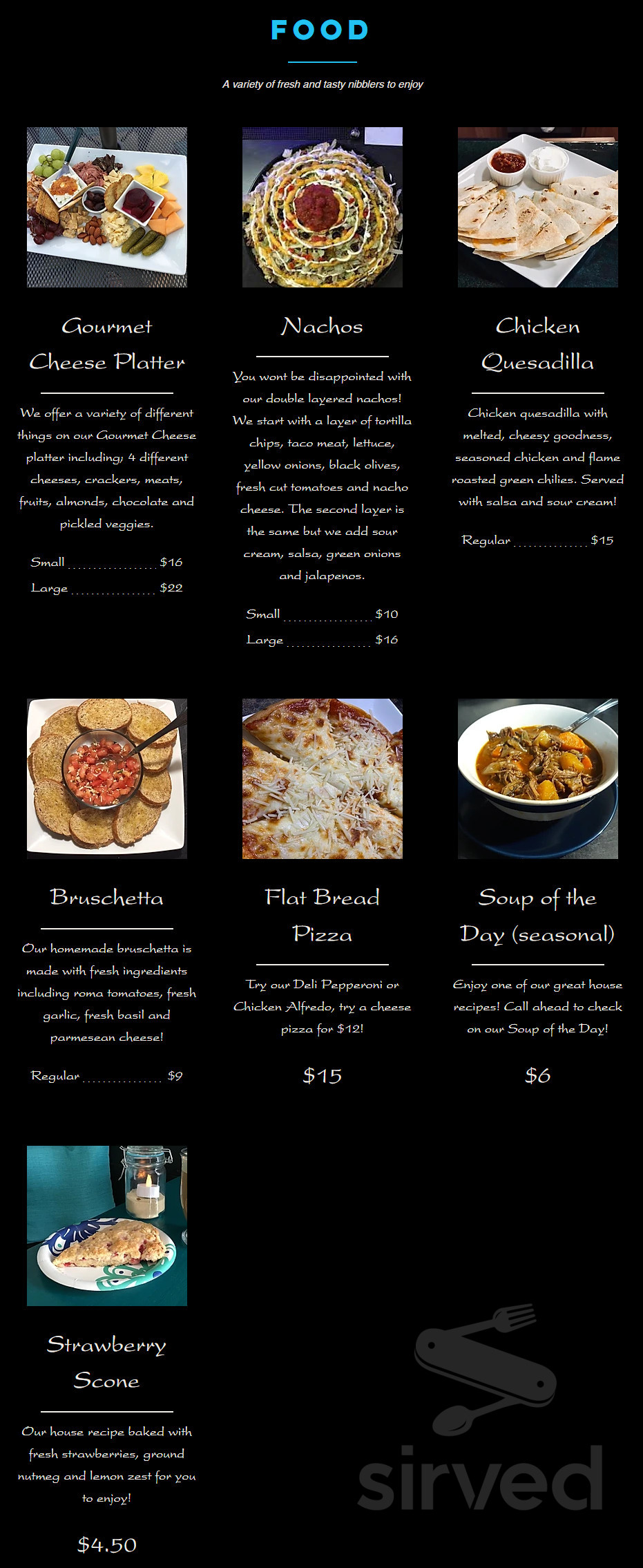 Deer Lake Winery menu in St Croix Falls, Wisconsin, USA