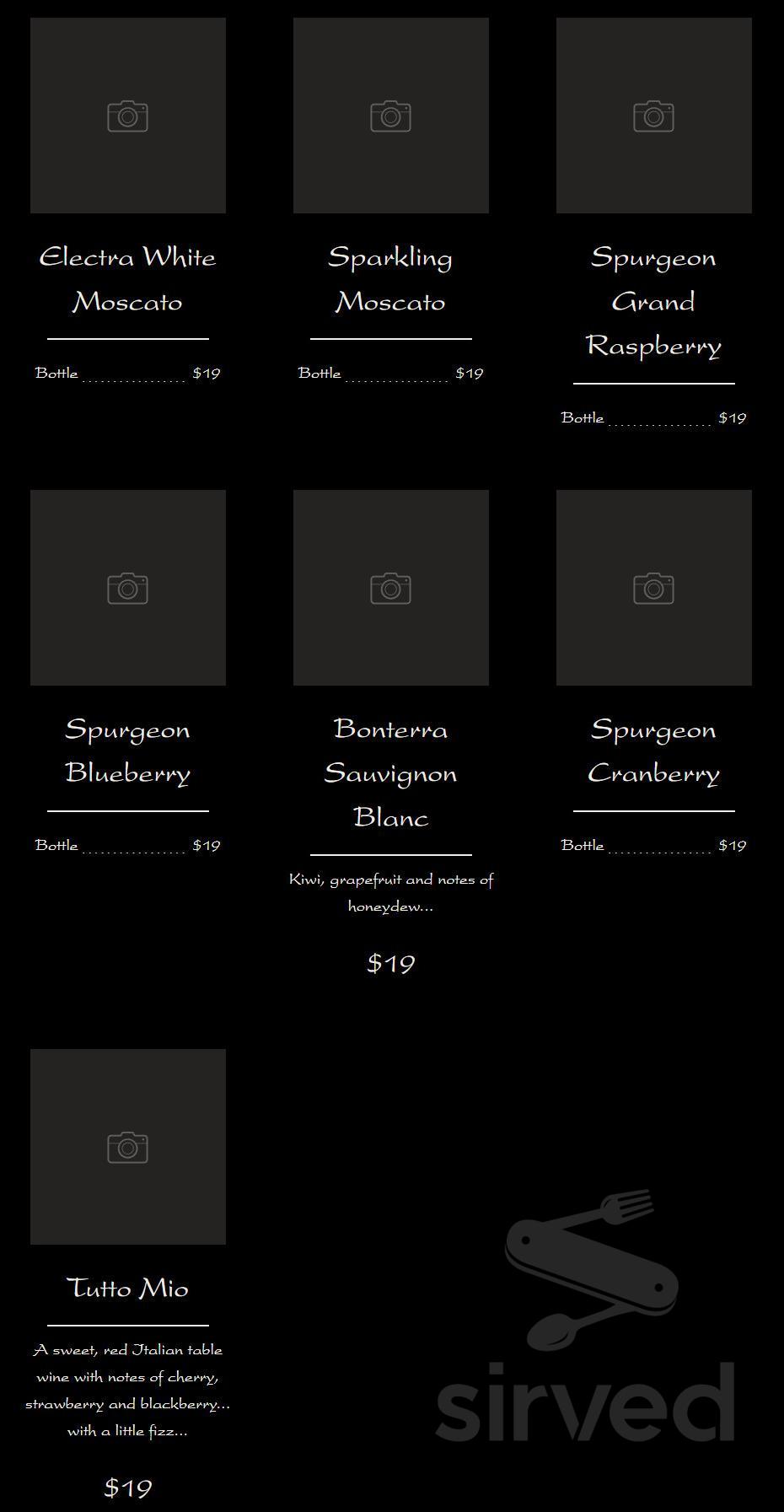 Deer Lake Winery menu in St Croix Falls, Wisconsin, USA