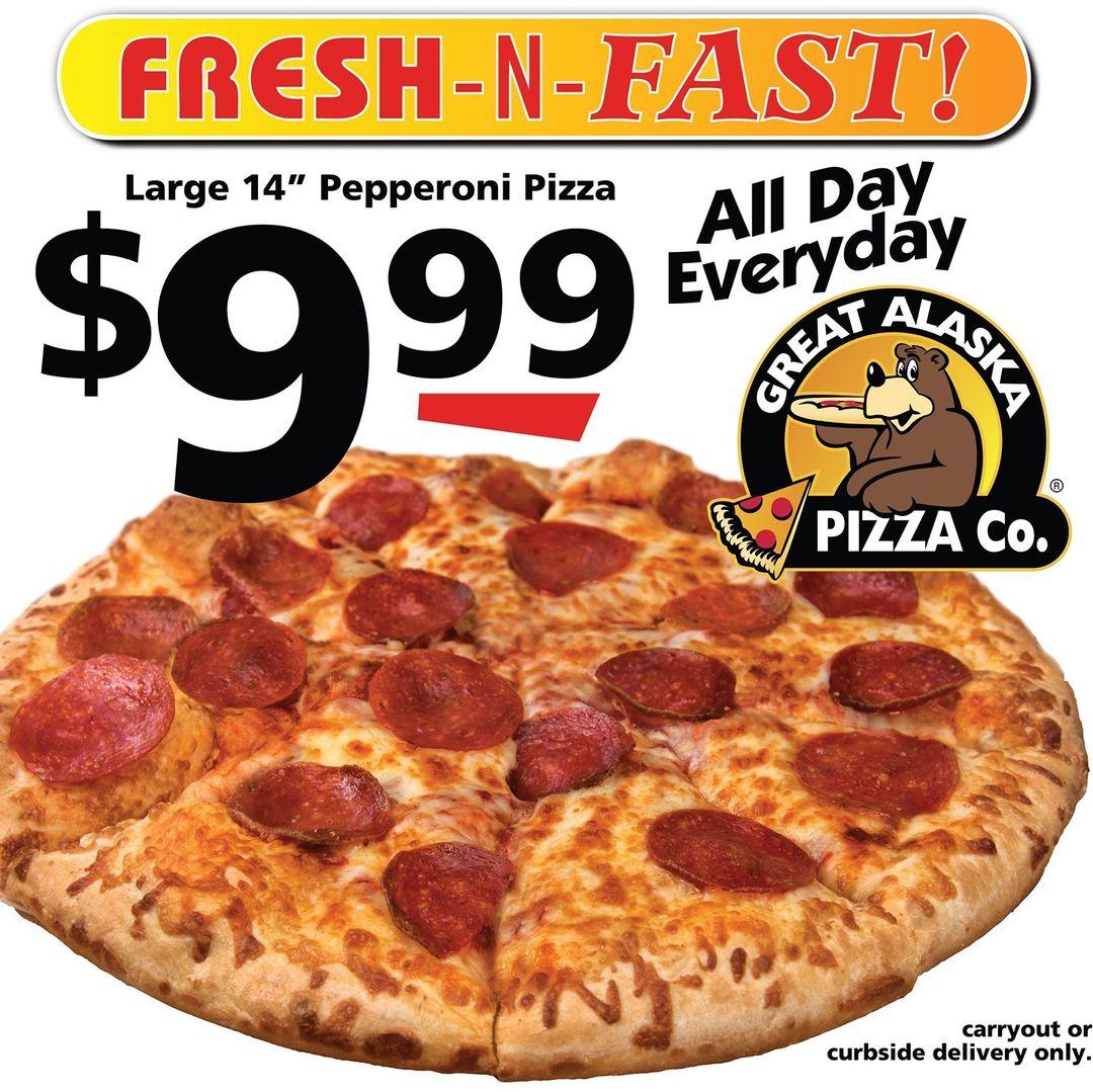Great Alaska Pizza Company menu in Anchorage, Alaska, USA