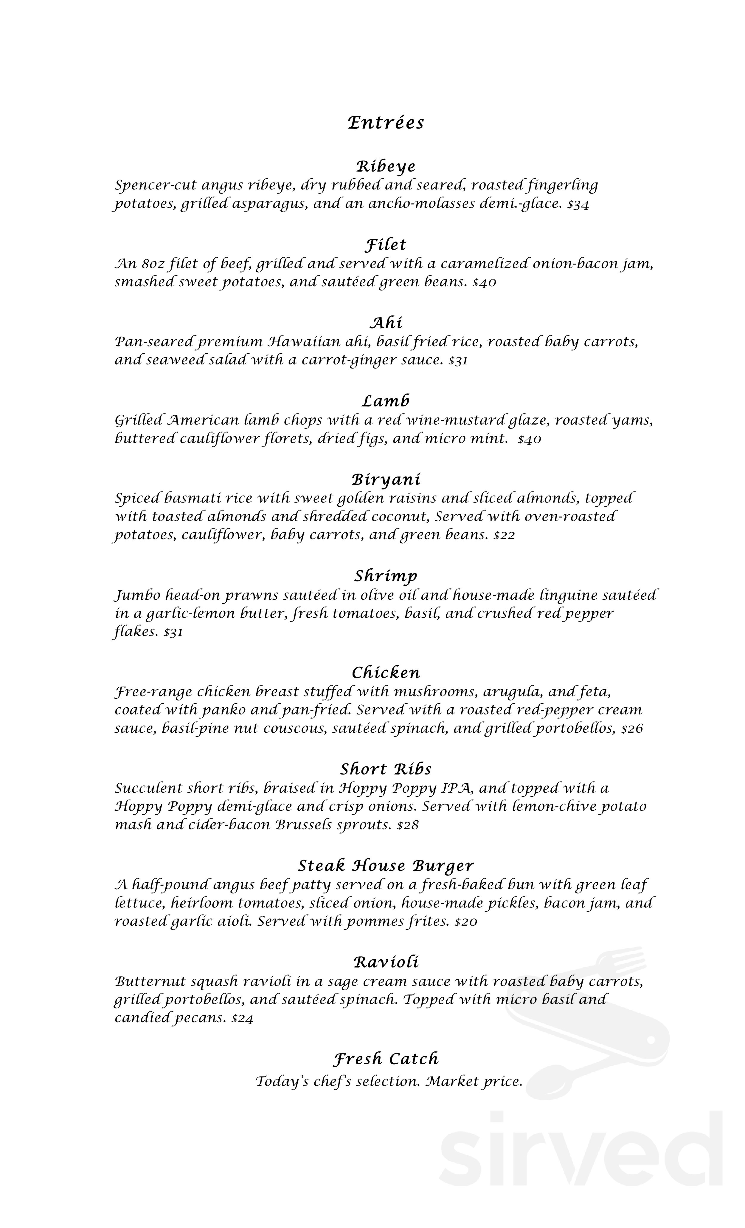 The Restaurant at Ragged Point menu in Ragged Point, California, USA
