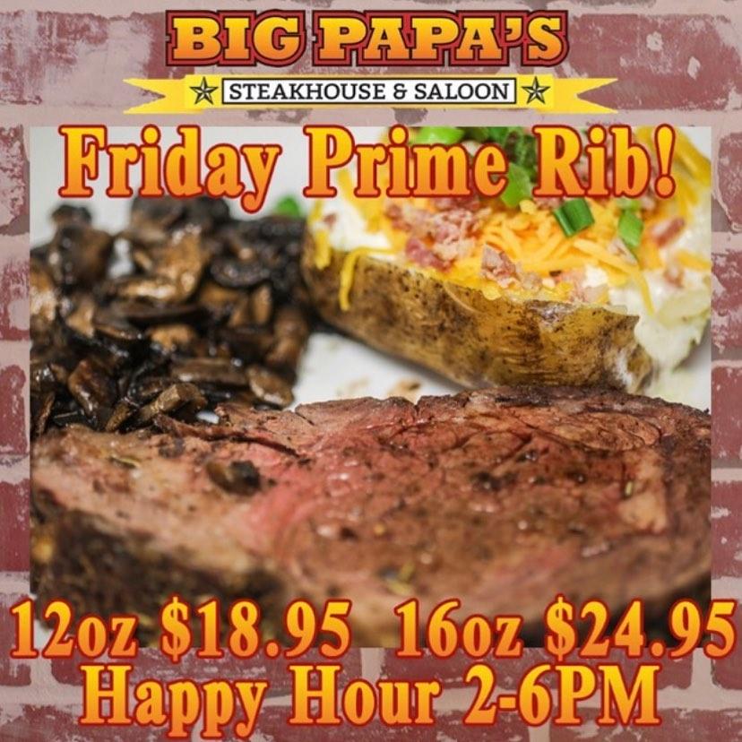Big Papa's Steakhouse menus in Tehachapi, California, United States