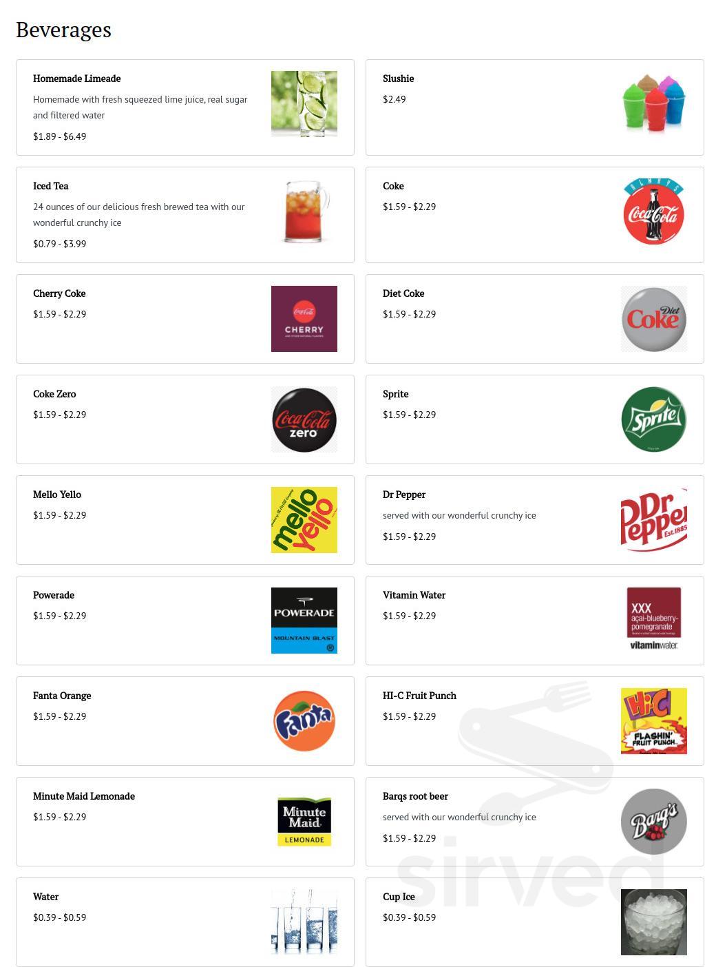 FranksALot menu in Valdosta, USA