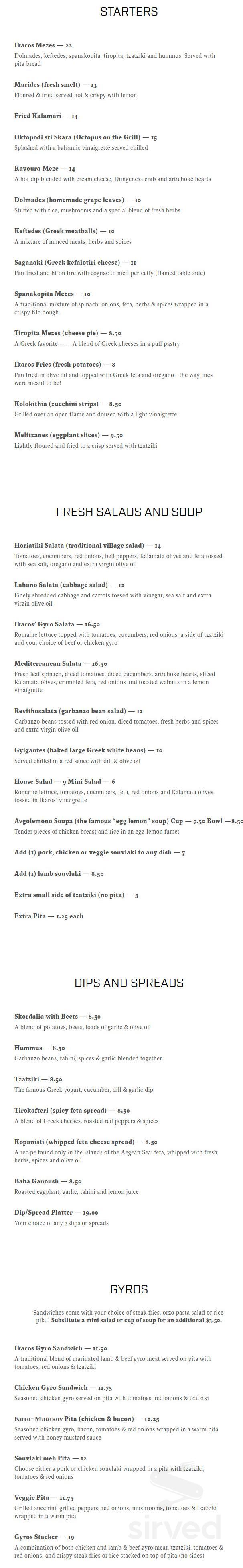 Order Ikaros Greek Restaurant Menu Delivery【Menu & Prices】, Oakland