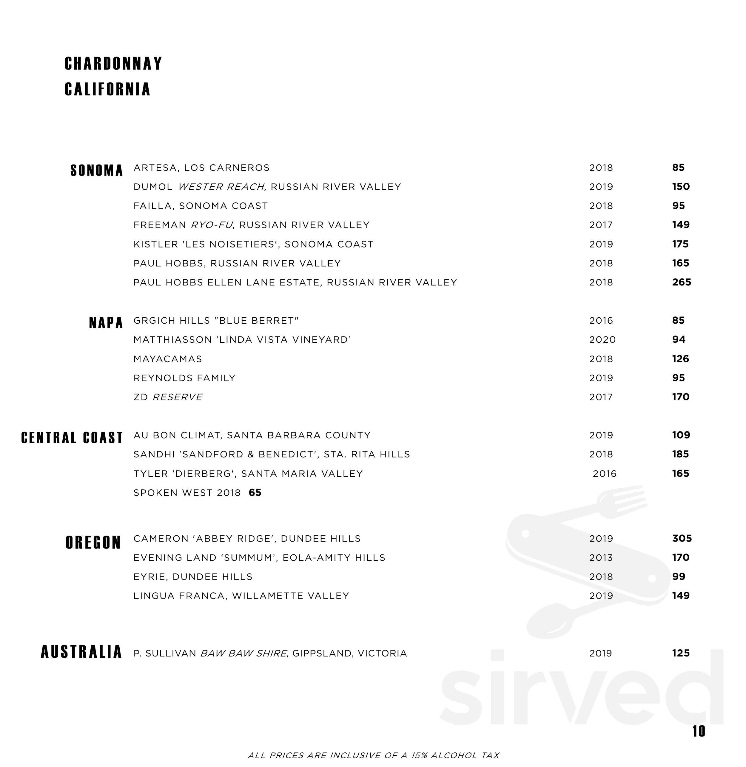 Hashville Menu Menu - Nashville TN's Bourbon Steak by Michael Mina | Sirved