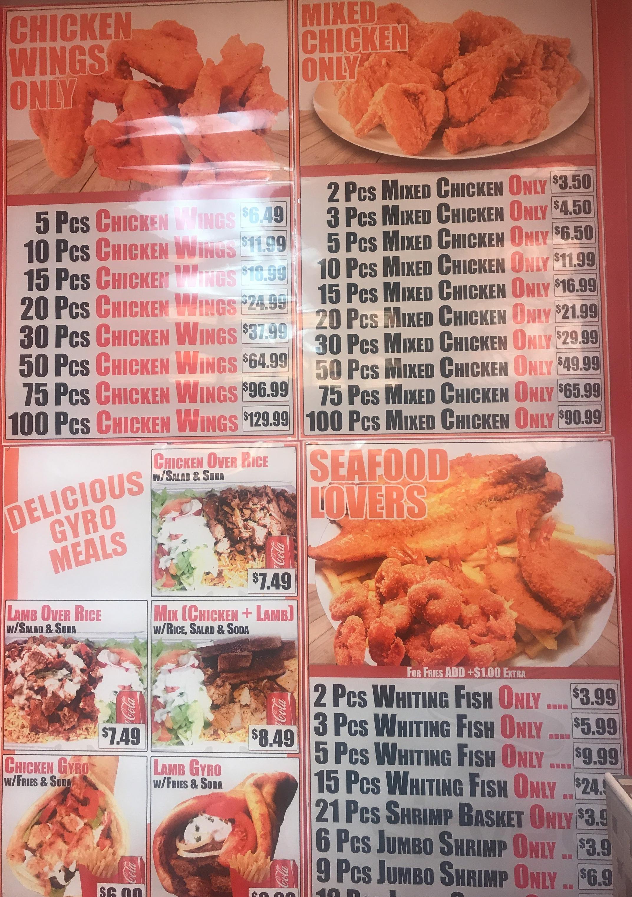 Menu - Richmond VA's Newyork Fried chicken grill | Sirved