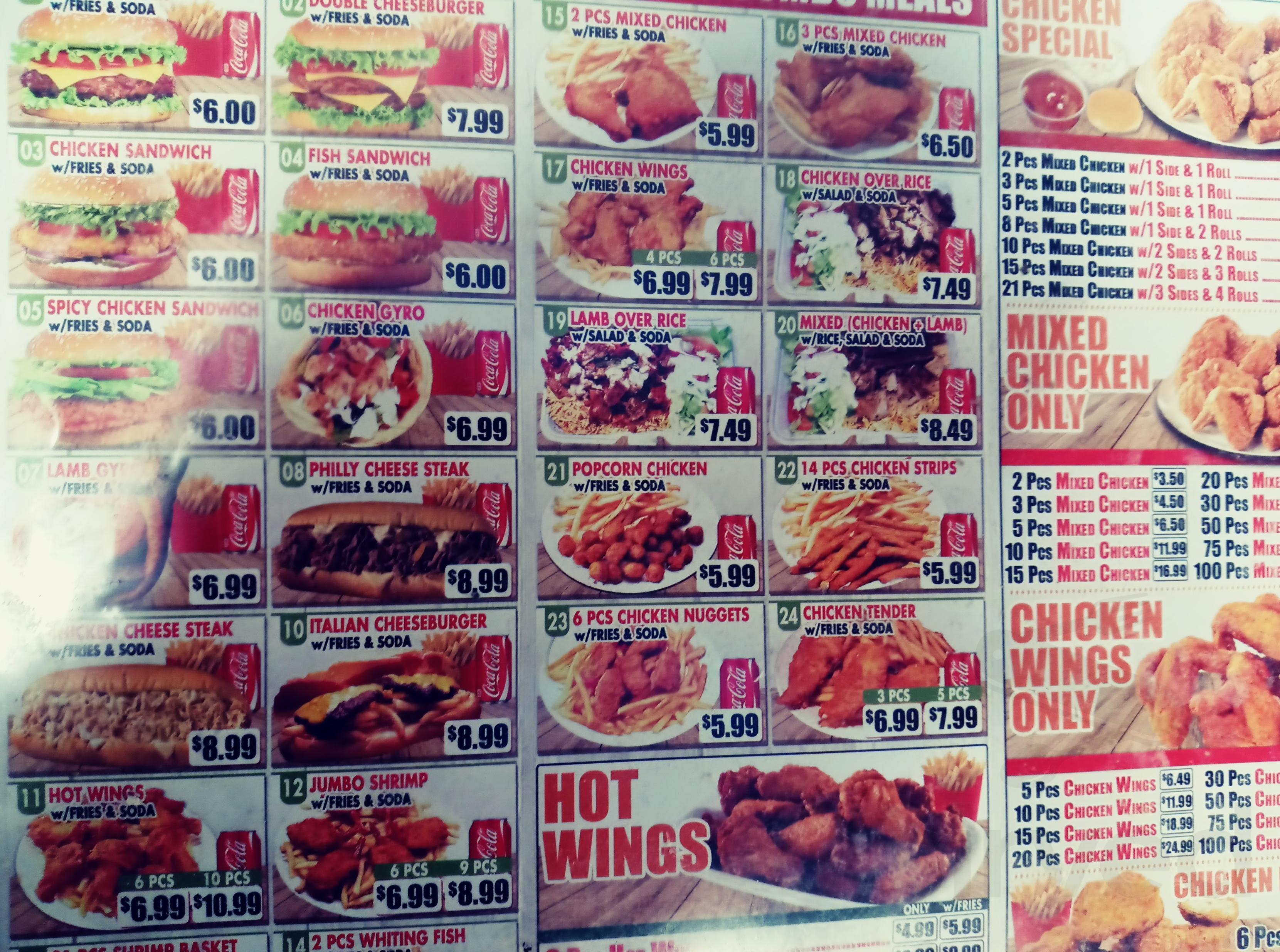 Menu - Richmond VA's Newyork Fried chicken grill | Sirved