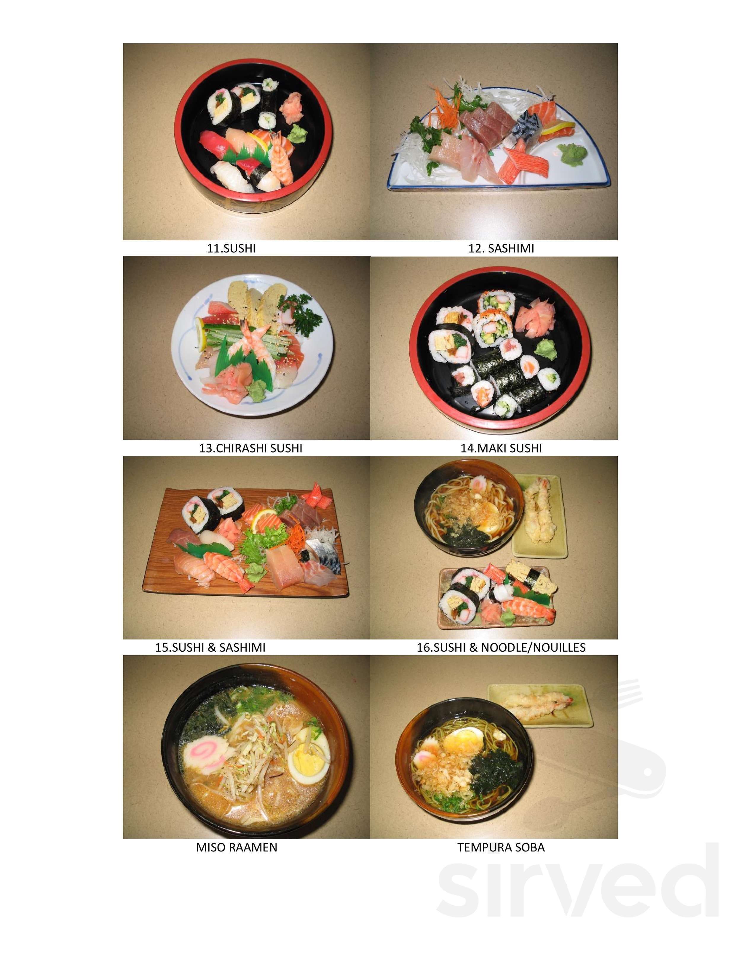 Sushi Yasu Brossard menu in Brossard, Quebec