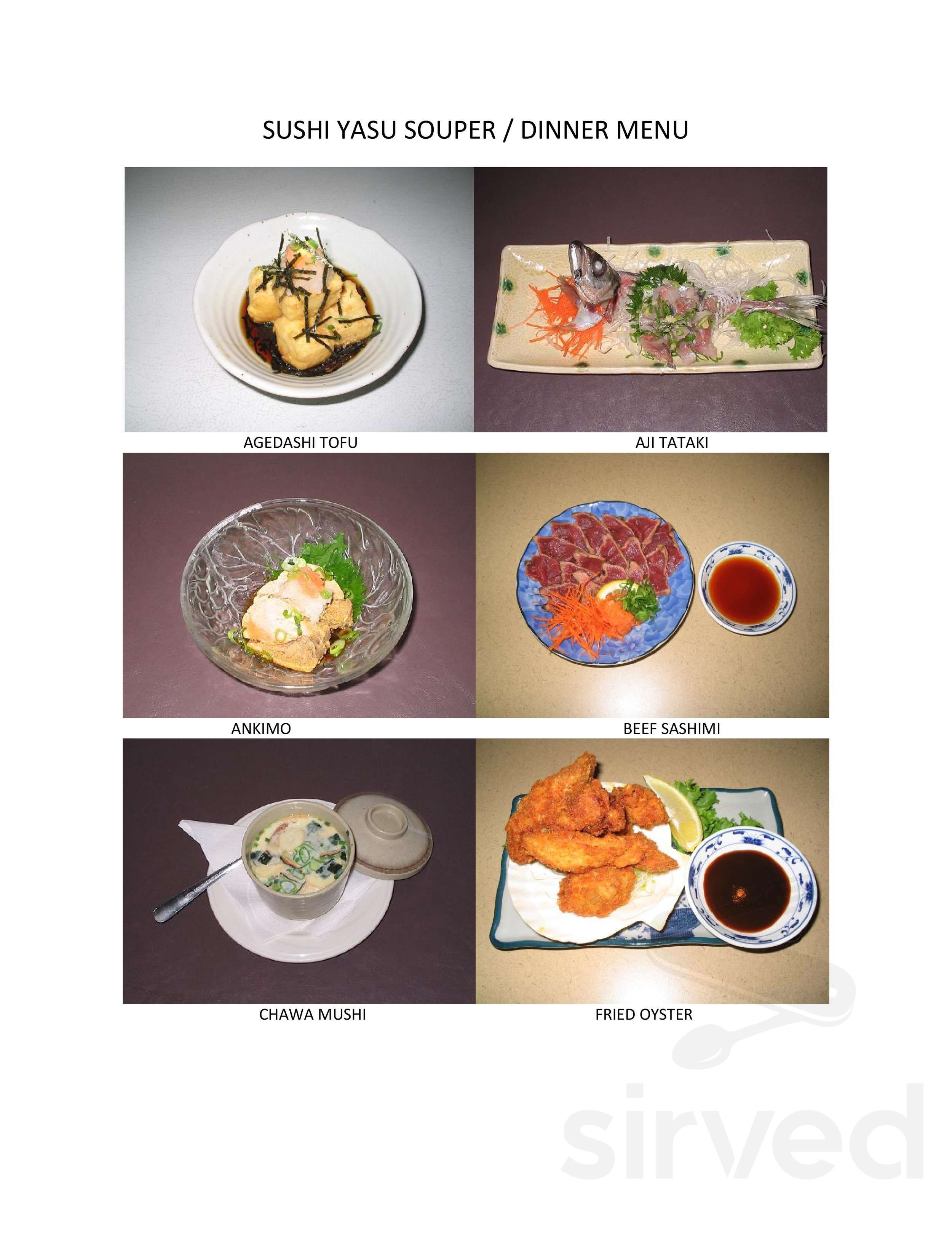 Sushi Yasu Brossard menu in Brossard, Quebec