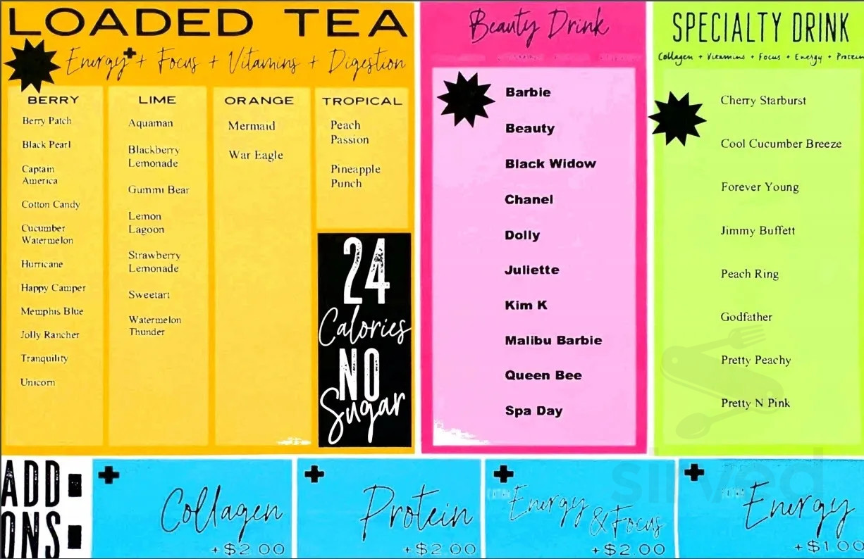 AUsome Nutrition menu in Auburn, Alabama, USA