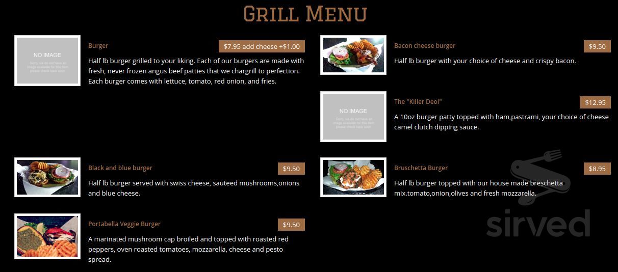Menu - Elgin IL's D Hangout Bar and Grill | Sirved