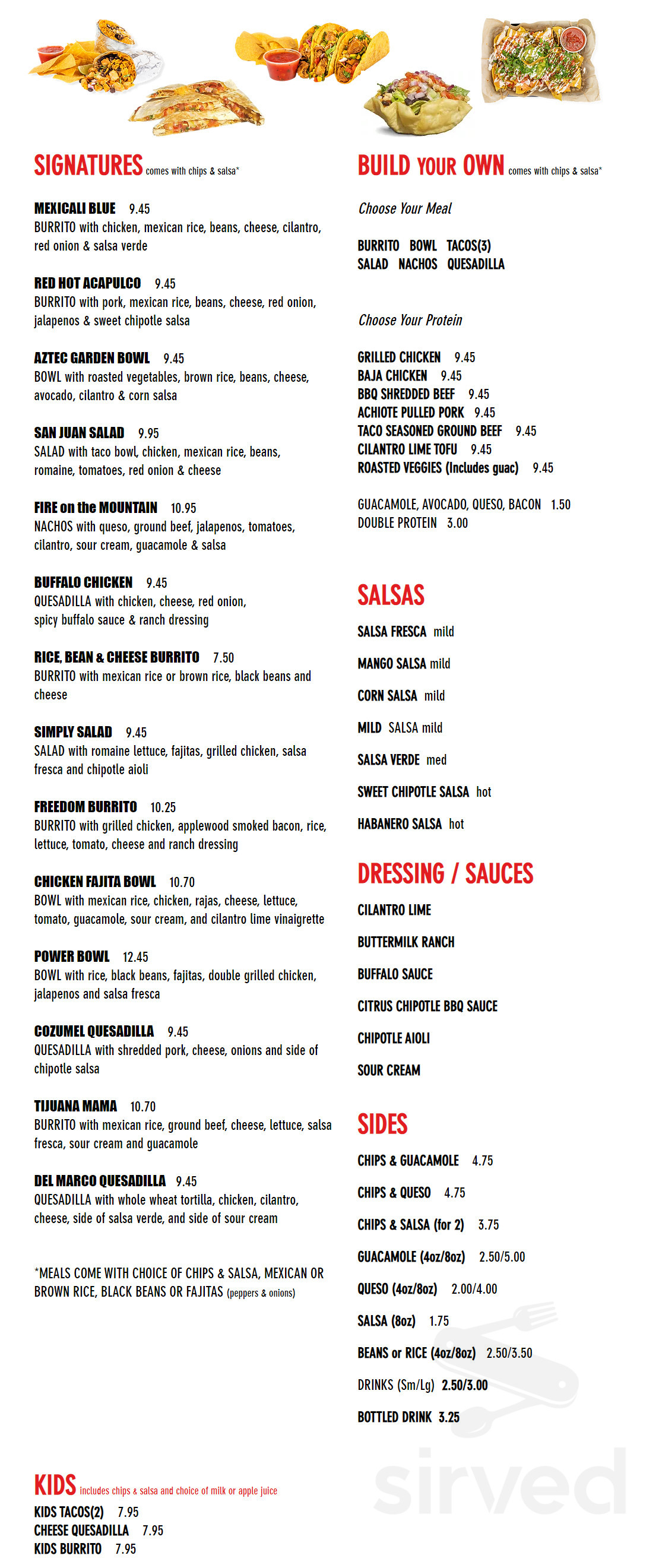 Salsa Fresca Mexican Grill Menu In Westport Connecticut USA