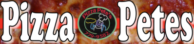 Pizza Pete's Logo in Iron Mountain, Michigan