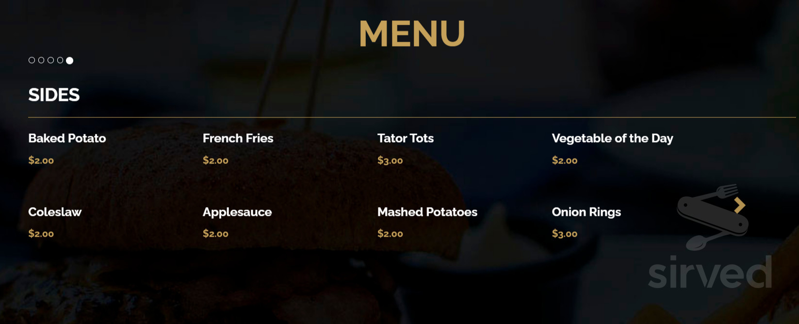 Willow Street Pub menu in Coplay, Pennsylvania, USA