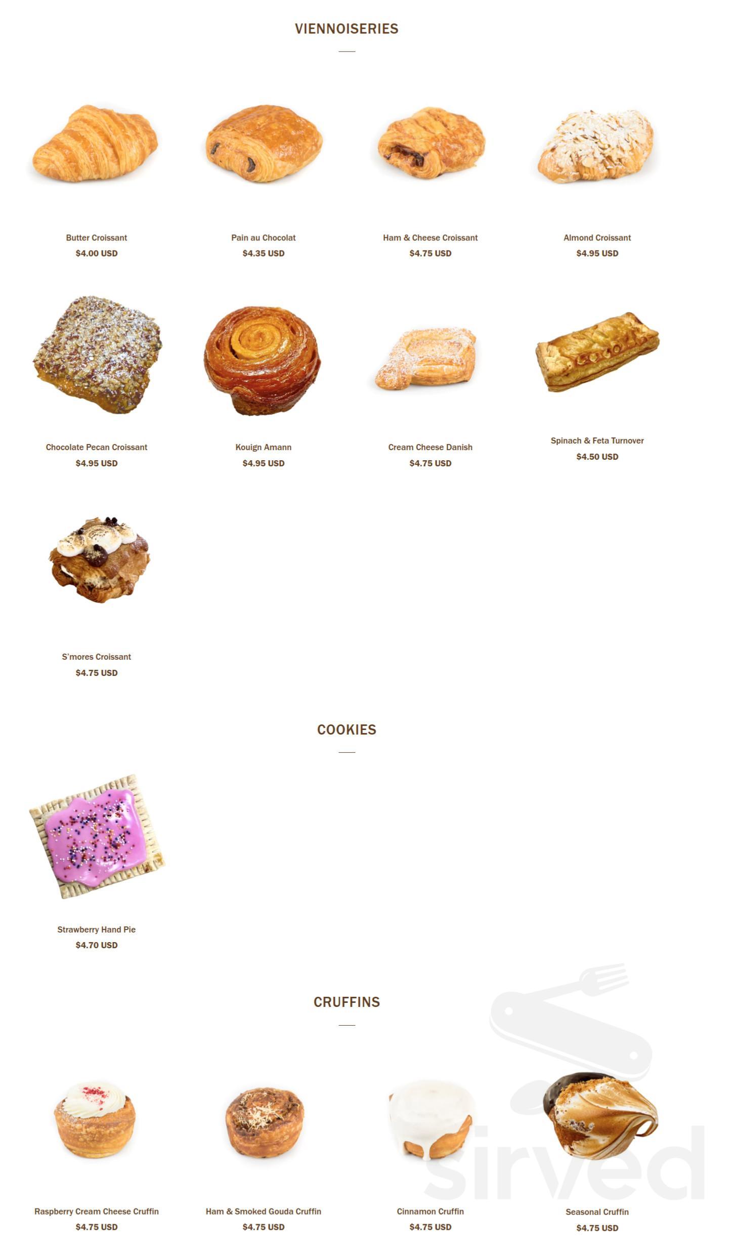 Bisous Bisous Pâtisserie menu in Dallas, Texas, USA