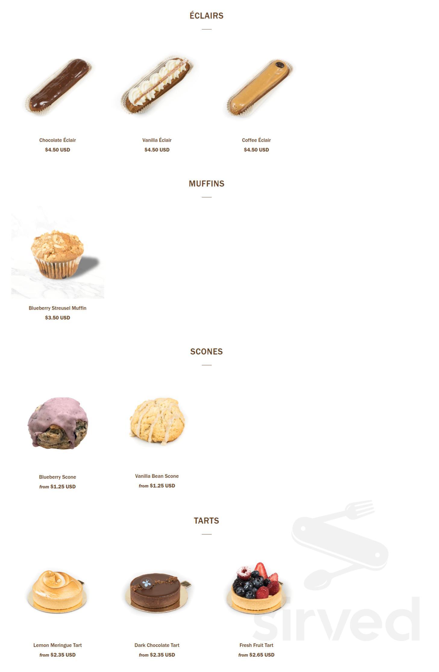 Bisous Bisous Pâtisserie menu in Dallas, Texas, USA