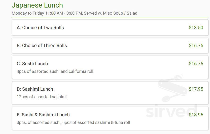 Asian Garden menu in Bristow, Virginia, USA