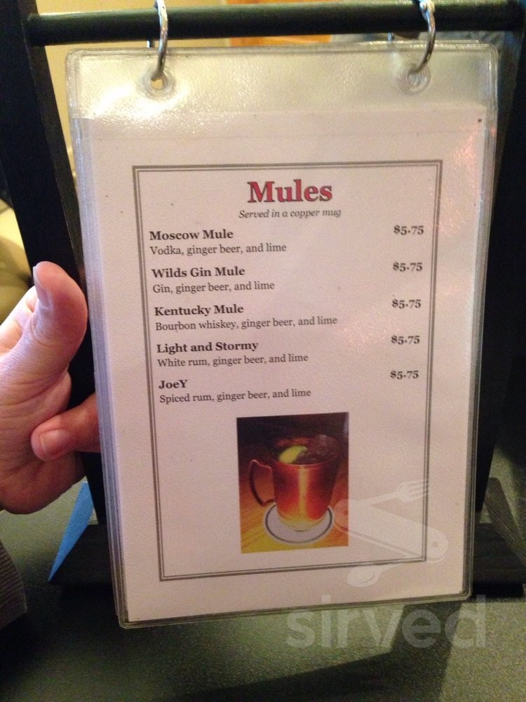 CJ Spirits menu in Kane, Pennsylvania, USA