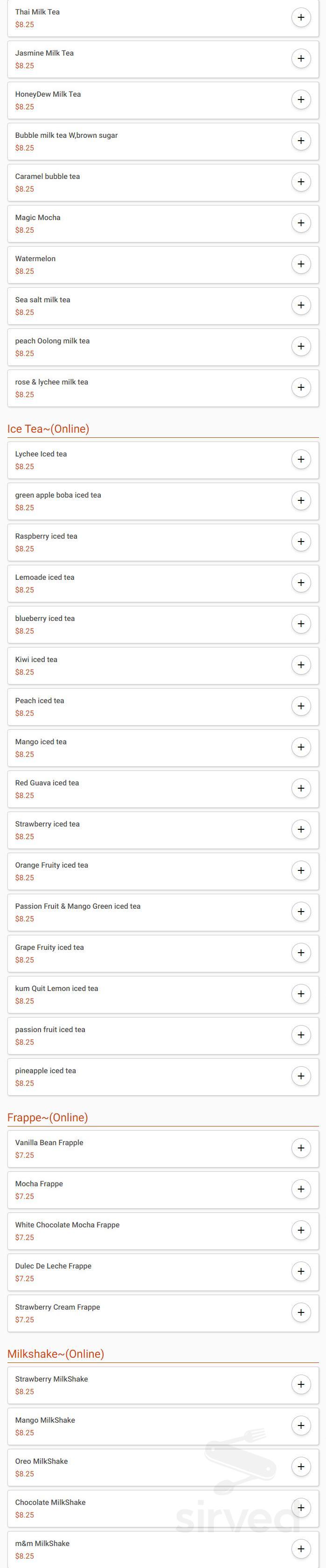 Menu Indianapolis IN's Yoya Frozen Yogurt Sirved