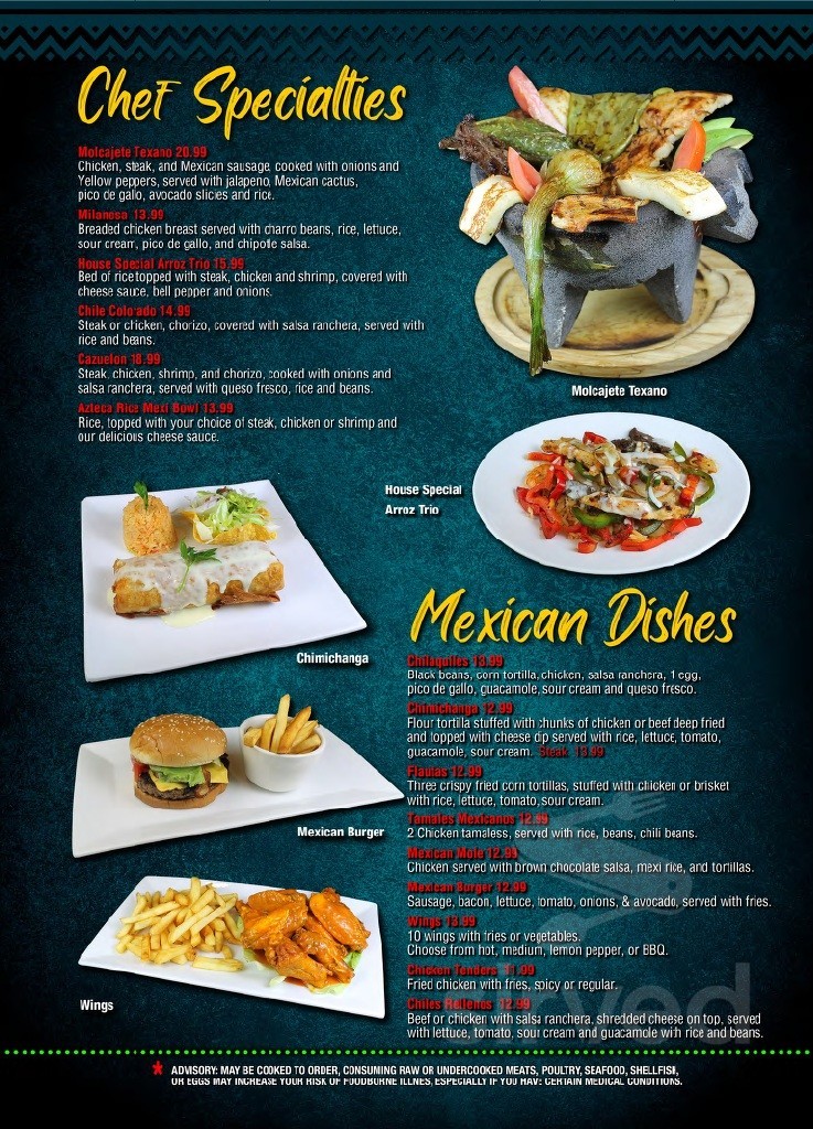 Señor Taco Menu In Senoia, Georgia, USA