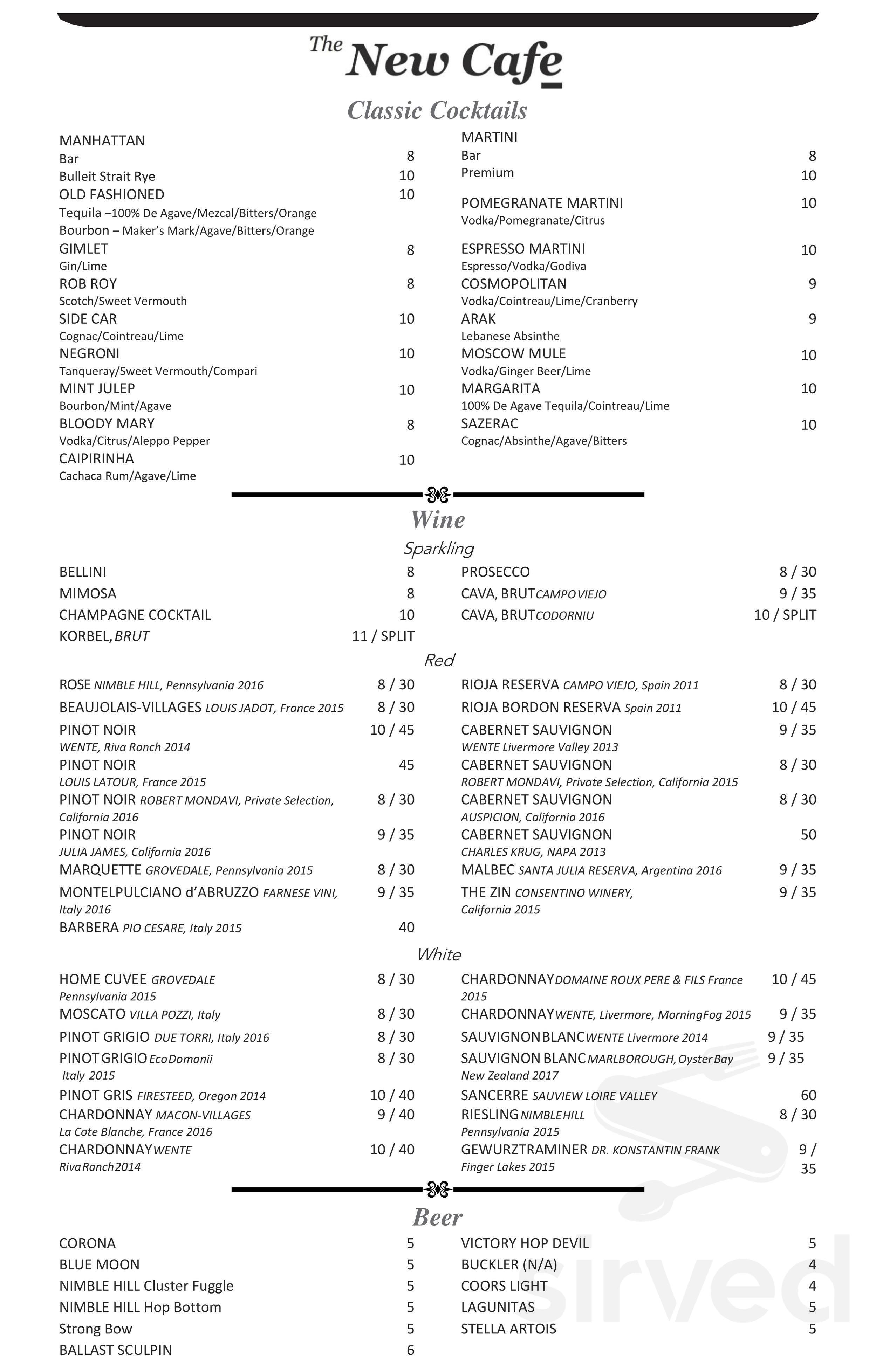 The Cafe at Greystone Gardens menus in Clarks Summit, Pennsylvania