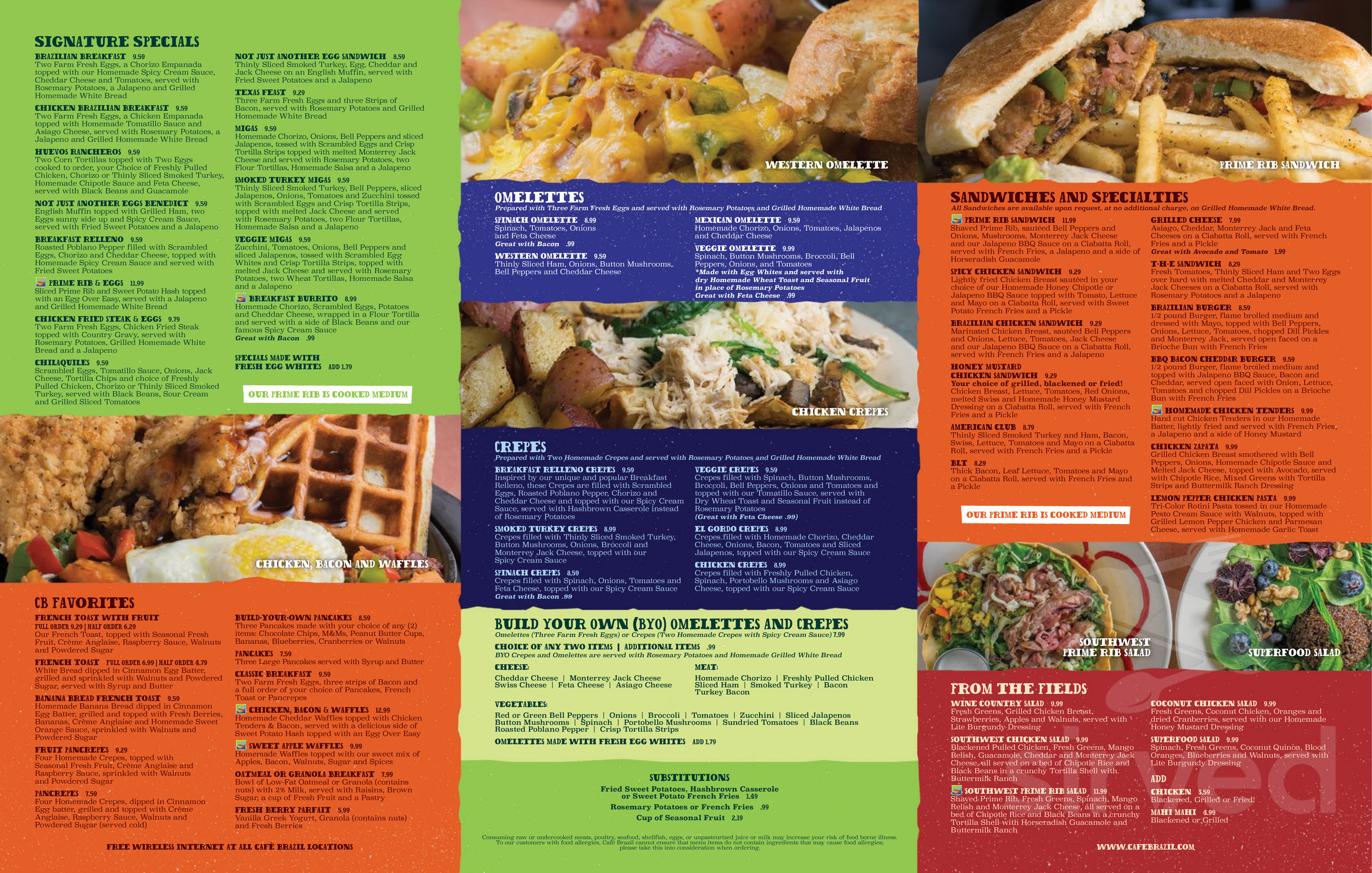 Cafe brazil deals menu