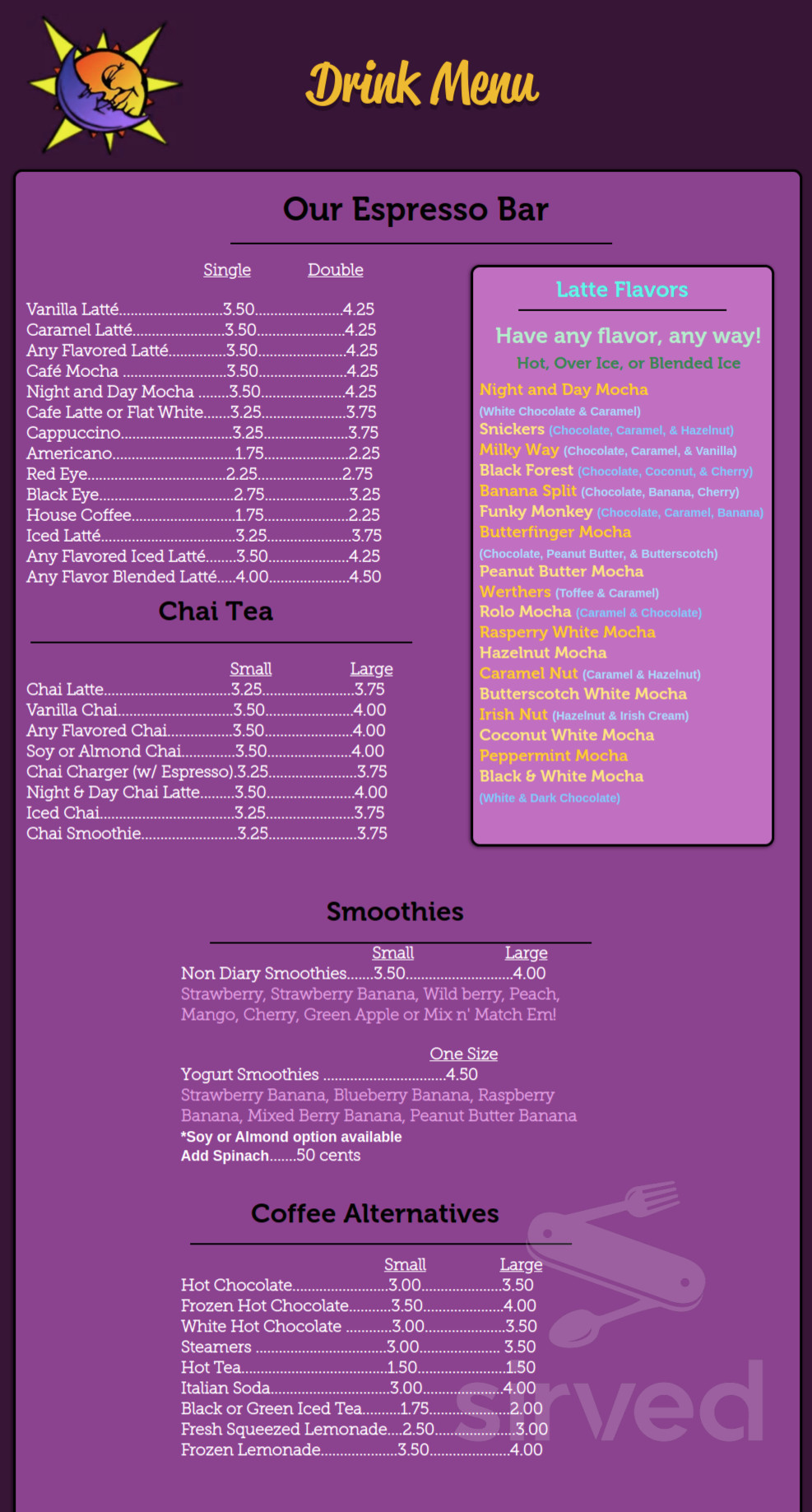 Night And Day Coffee Cafe Menus In Mansfield Pennsylvania United States night-and-day-coffee-cafe-menus-in-mansfield-pennsylvania-united-states