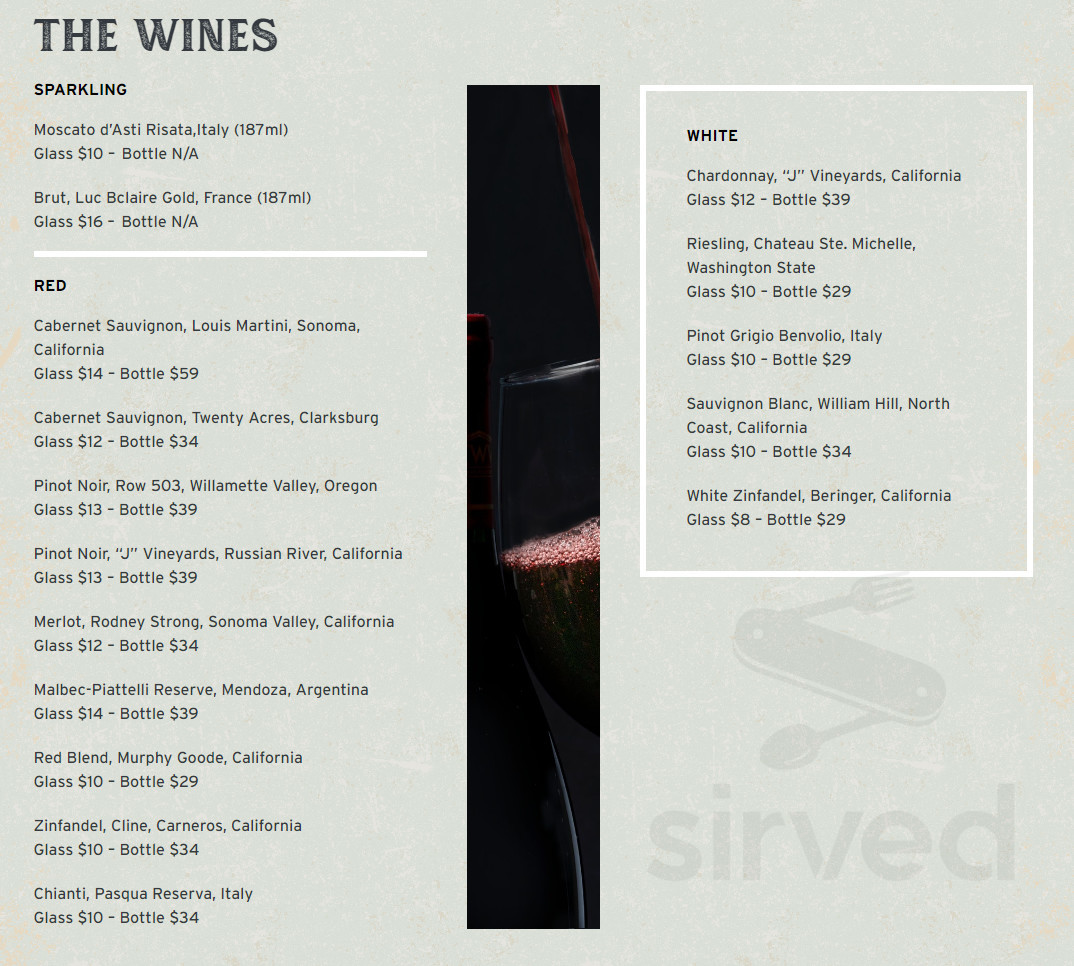 Whiskey Licker Up at Binion's menu in Las Vegas, Nevada, USA