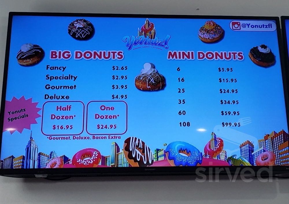 Yonutz Donuts and Ice Cream - Sunrise menu in Sunrise, Florida, USA