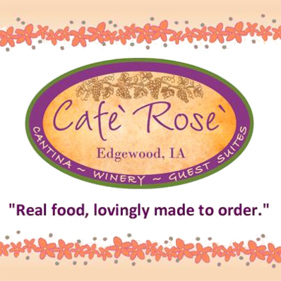 Café Rosé Logo in Edgewood, Iowa