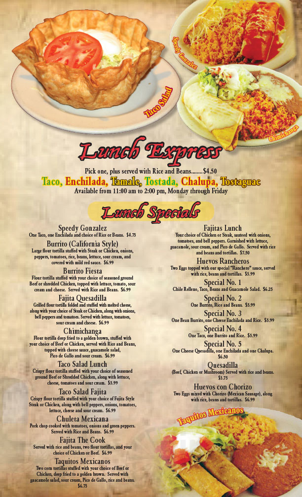Don Pedro's Mexican Grill menus in Lawrenceburg, Kentucky, United States