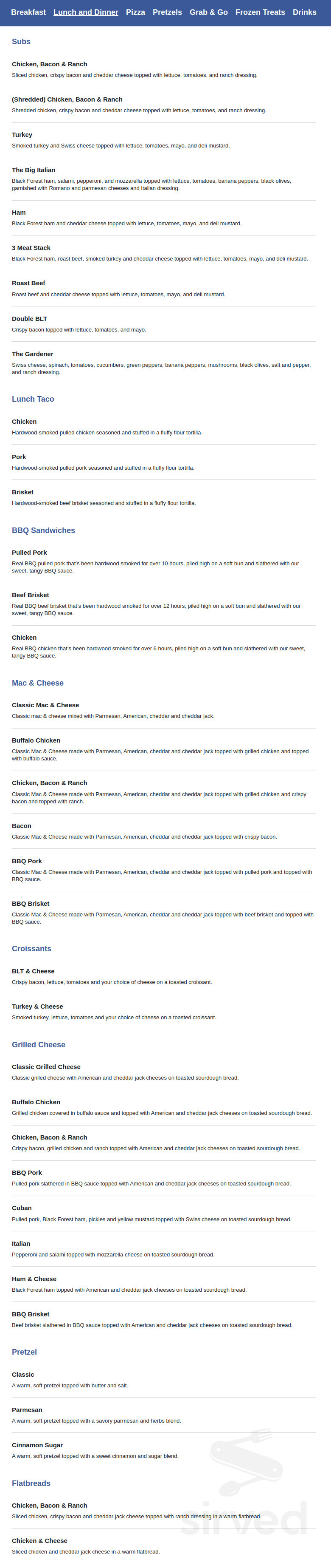 Menu - O'Fallon MO's QuikTrip | Sirved