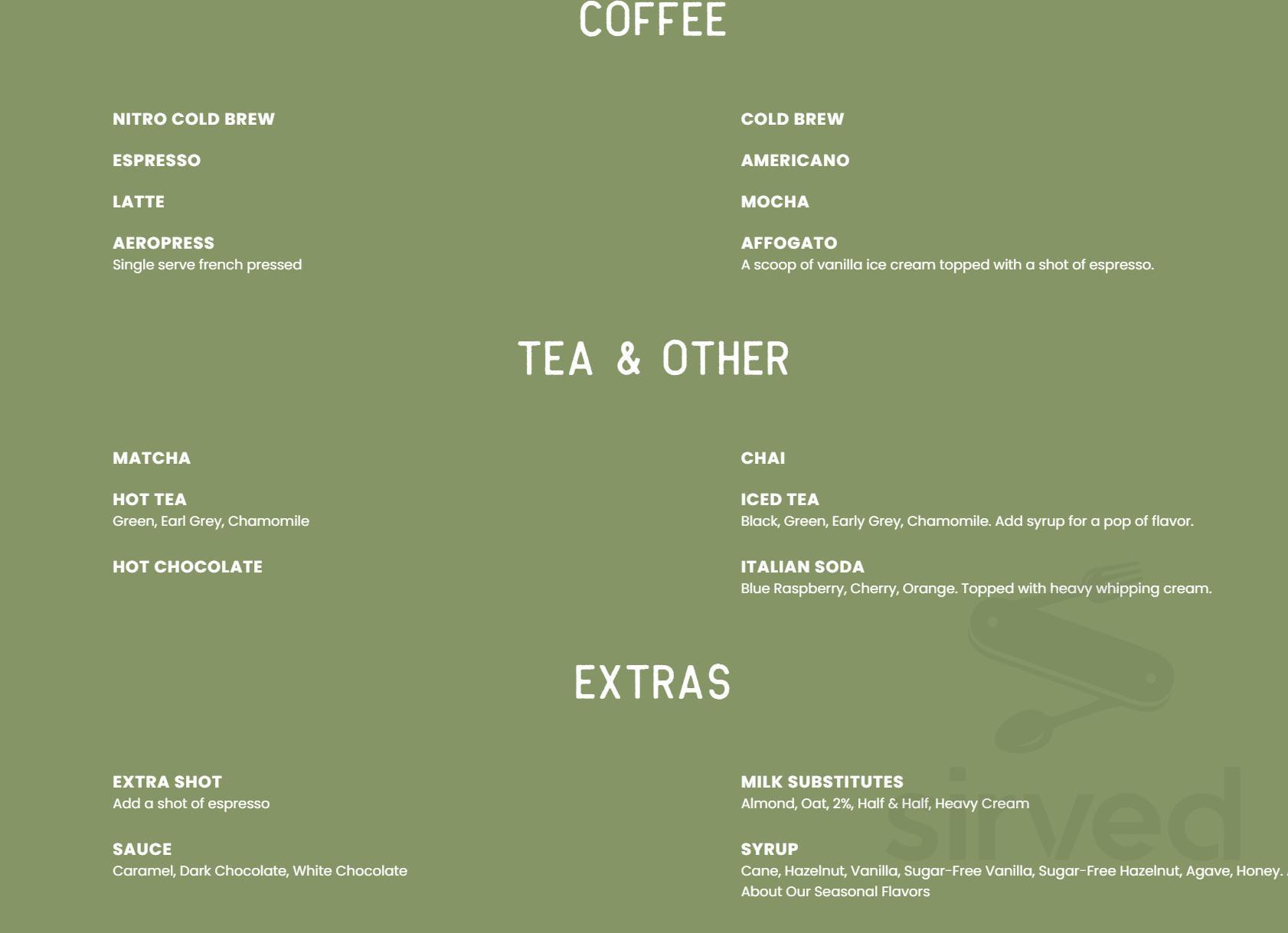 Montague Brothers Coffee menu in Wildomar, California, USA