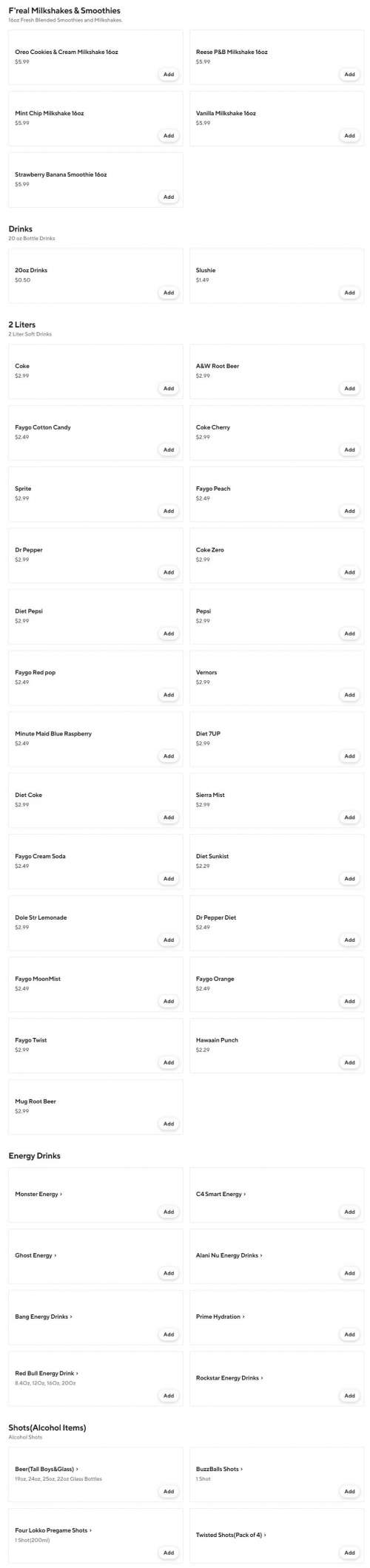 Hunt Brothers Pizza & Chicken menu in Dayton, Ohio, USA