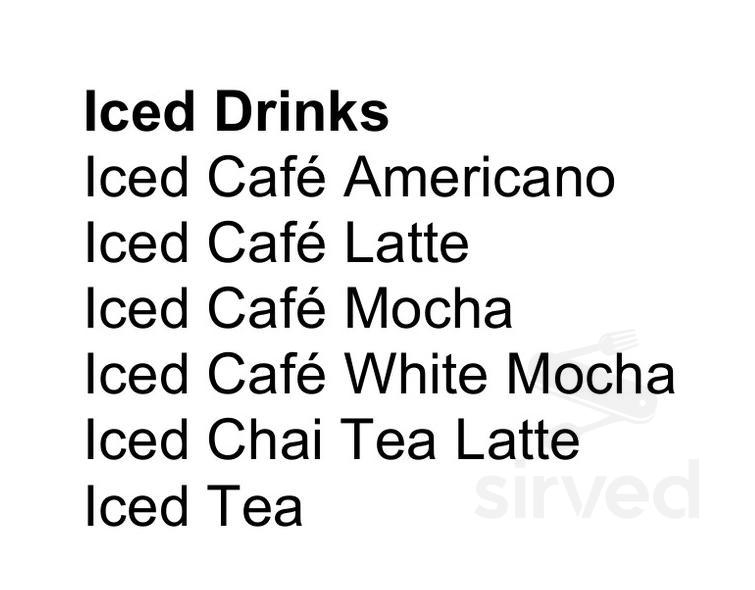 Nrgize drink menu in Alhambra, California