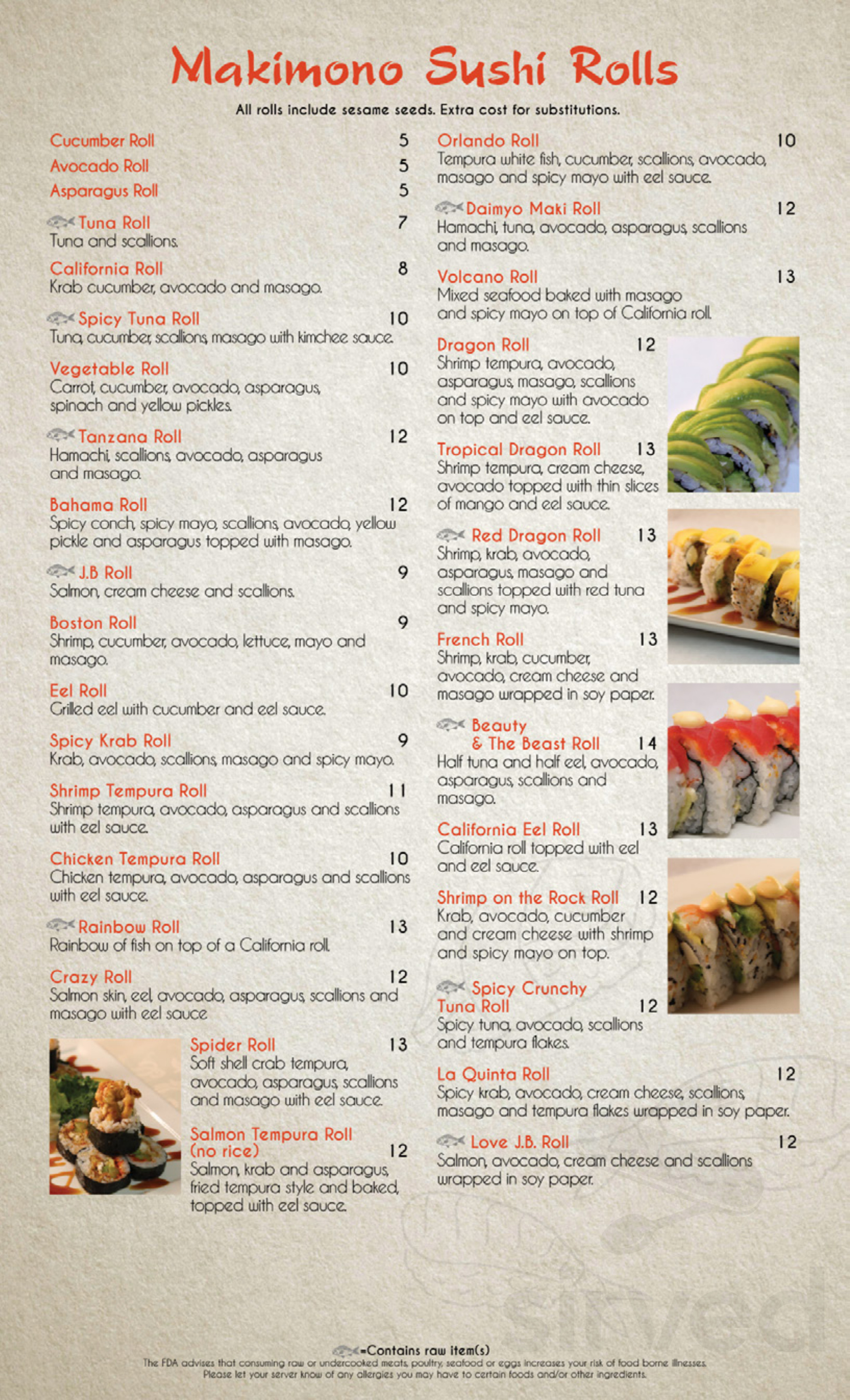 Siam Orchid Cocoa Beach Menu In Cocoa Beach Florida Usa