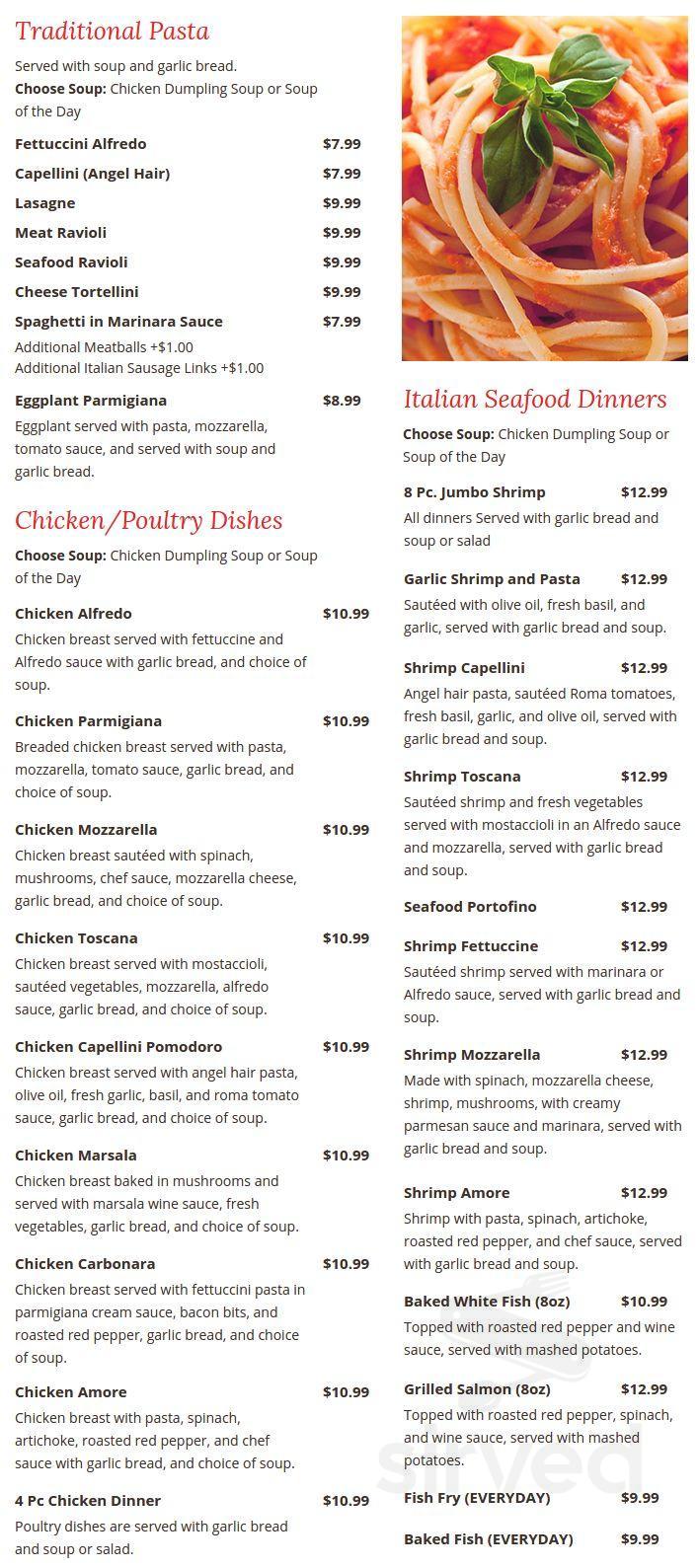 Toscana Italian Ristorante menu in Franklin, Wisconsin, USA