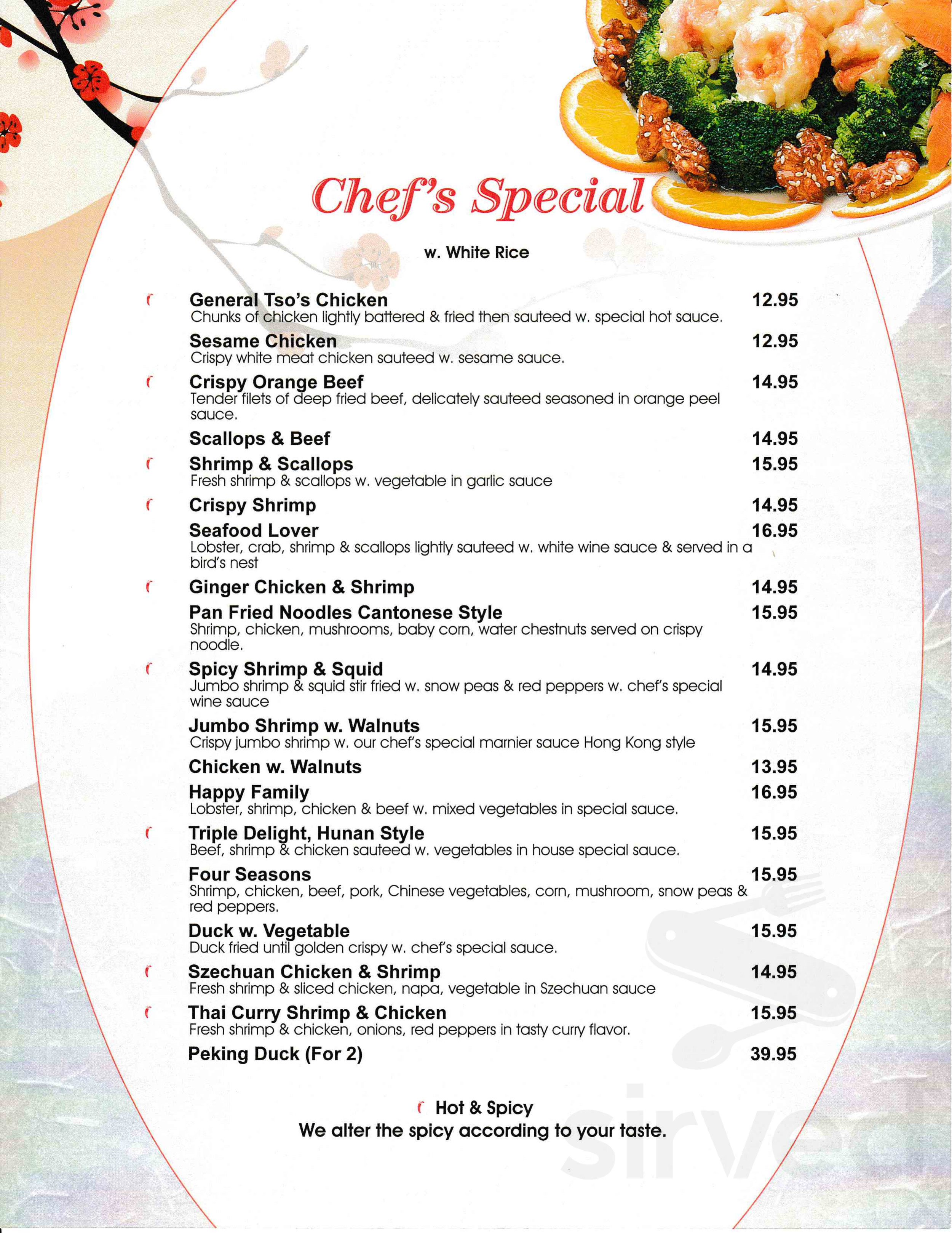 Zhang's Restaurant ⚠️Madison⚠️ menu in Madison, Connecticut