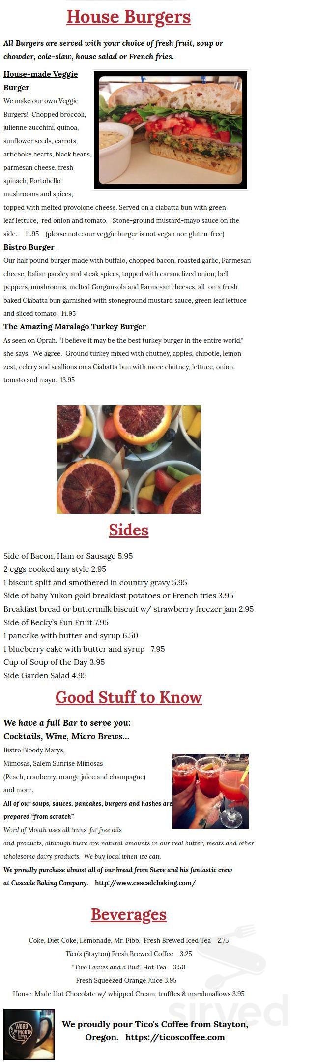 Word Of Mouth Neighborhood Bistro Word Of Mouth Neighborhood Bistro