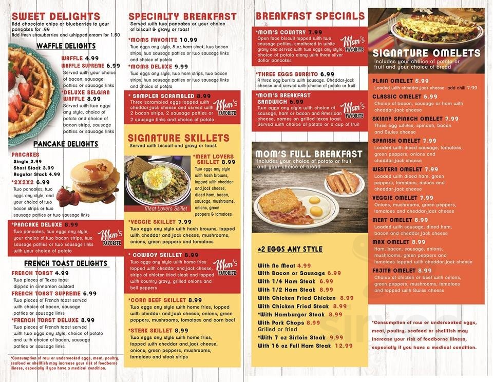 Mom's Family Diner (Bixby) menus in Bixby, Oklahoma, United States