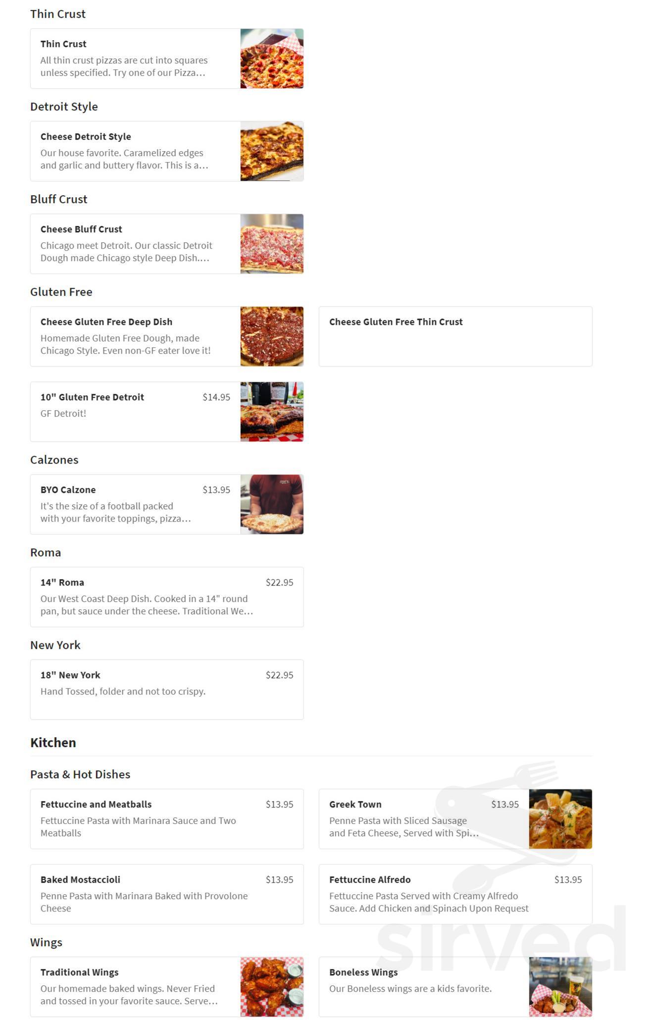 Donati's Pizza Lake Forest menu in Lake Forest, Illinois, USA